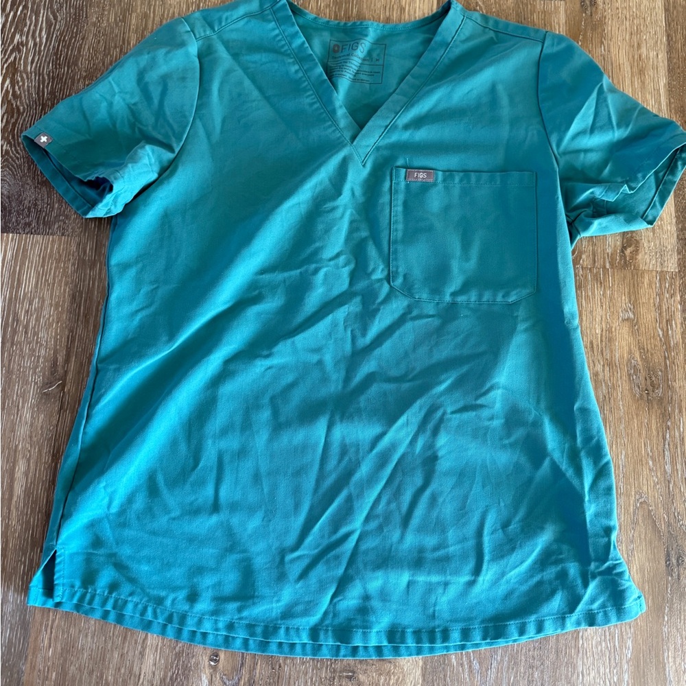 Figs Catarina scrub top, cactus green, size M